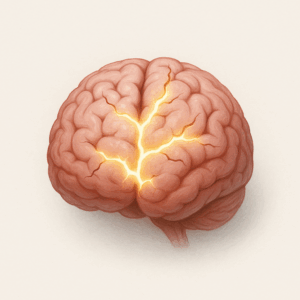 Brain illustration symbolizing mental exhaustion for burnout recovery routines.