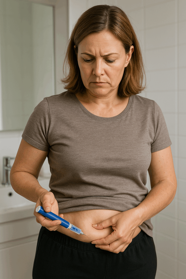 Woman injecting weight loss medication alternative to Ozempic